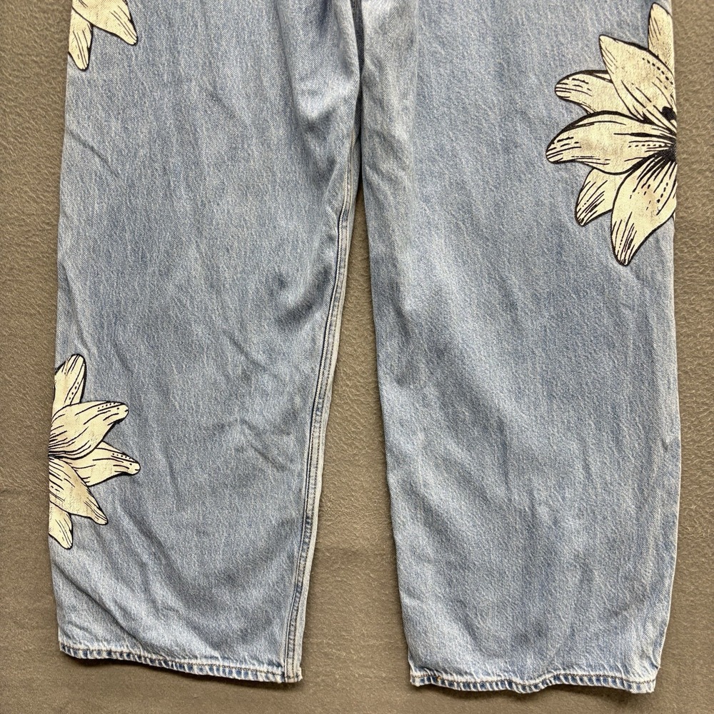 Levi's X FARM Rio High Rise Loose Jeans Women's 30x29 Blue Floral Tropical - Picture 13 of 13